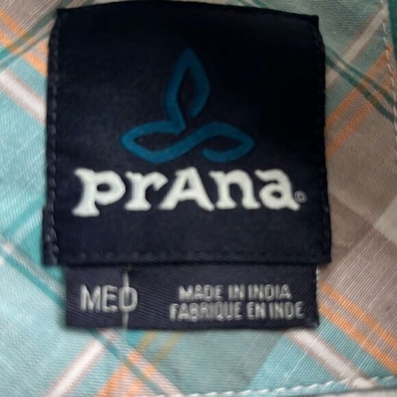 prAna Organic Cotton/Poly Camp Shirt Mens M - Picture 5 of 9